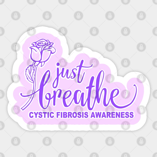 Just Breathe - Cystic Fibrosis Awareness Sticker by CuteCoCustom